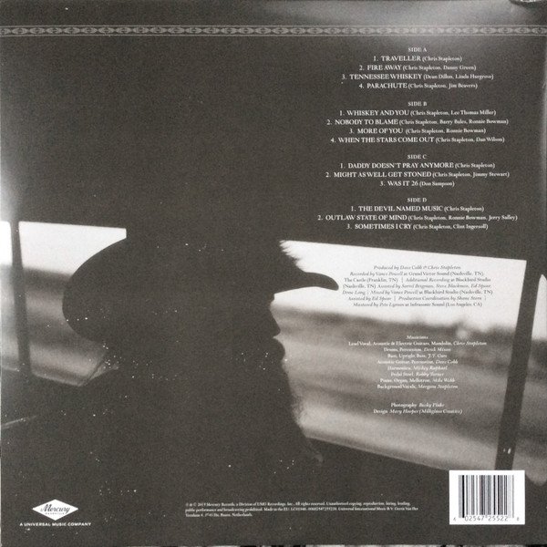Chris Stapleton - Traveller [Gatefold] (2LP) Vinyl, rear sleeve with tracklist and credits