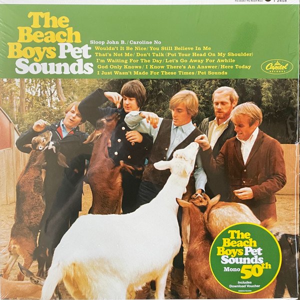The Beach Boys Pet Sounds mono LP sealed in shrink wrap with the green 50th Anniversary sticker