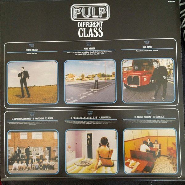 Pulp - Different Class (LP) Vinyl, printed inner sleeve side two