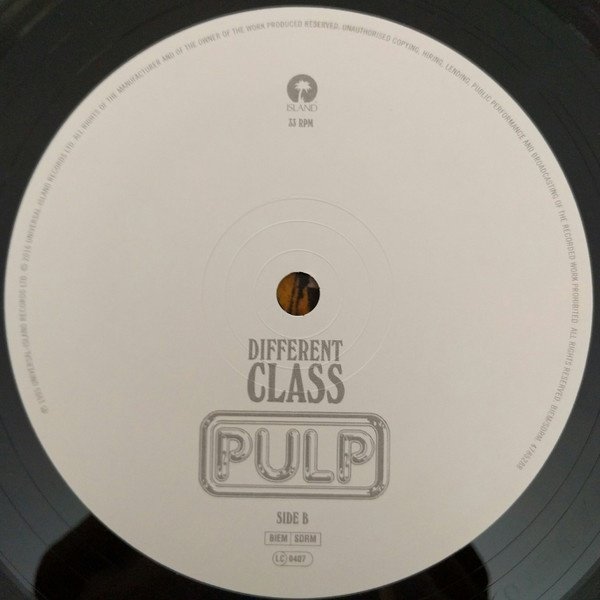Pulp - Different Class (LP) Vinyl, side two record label