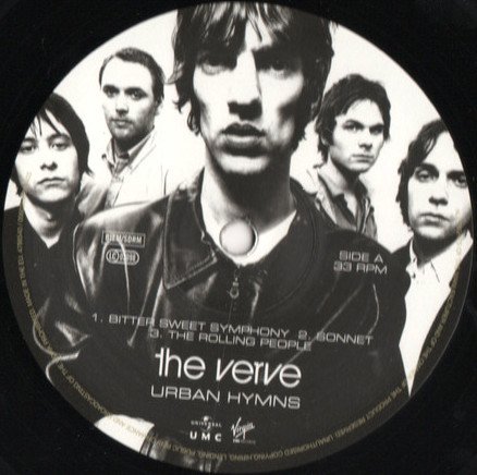 The Verve Urban Hymns side A record label