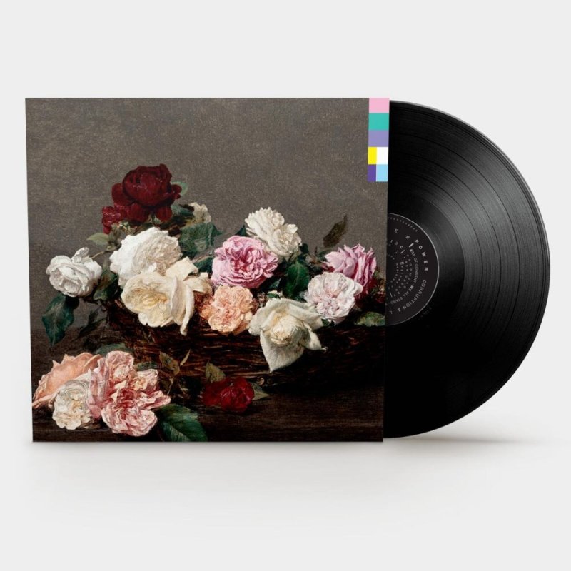 New Order Power, Corruption & Lies LP shown with the record beside its sleeve