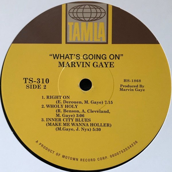 Tamla record label, side 2