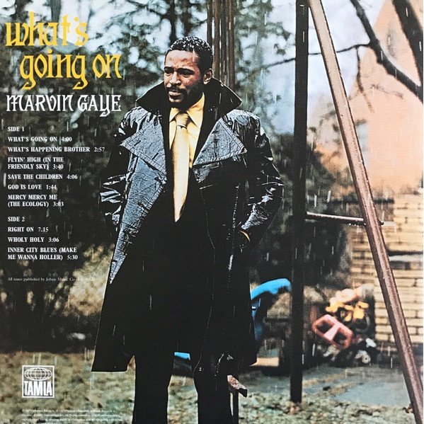 Marvin Gaye What's Going On vinyl LP rear cover with tracklisting