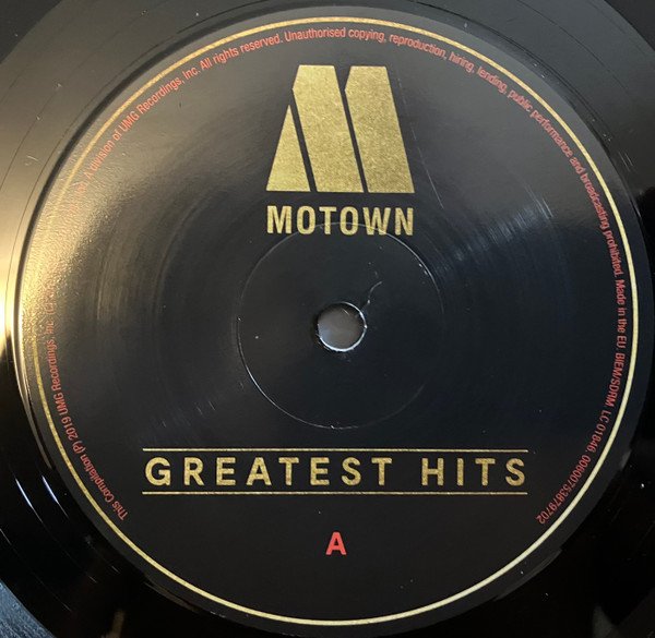 Motown Greatest Hits side A record label