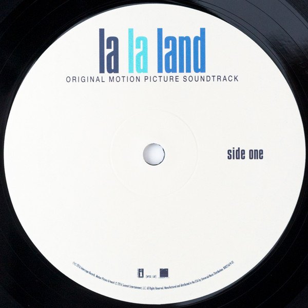 Justin Hurwitz - La La Land (OST) (LP) Vinyl, side one Interscope label on black vinyl