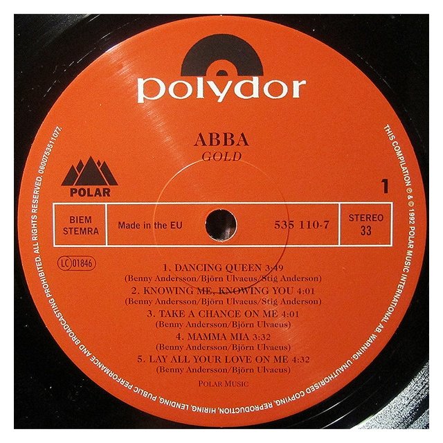 Polar and Polydor record label on disc one, black vinyl