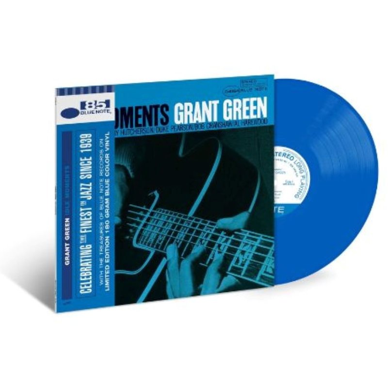 Grant Green - Idle Moments (LP) Vinyl, sleeve with the blue coloured record part drawn out