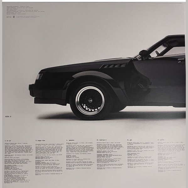 Kendrick Lamar GNX printed inner sleeve for side B with the side B track listing and credits