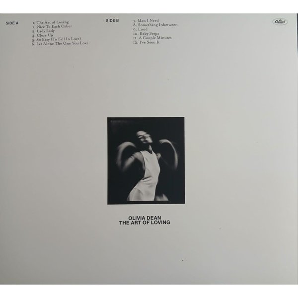 The Art of Loving rear sleeve with the twelve track listing