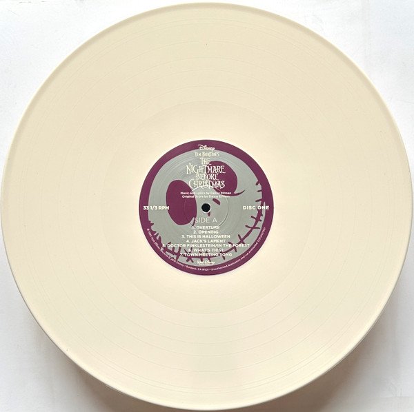 Danny Elfman - The Nightmare Before Christmas (OST) [Bone & Aqua Coloured Vinyl] (2LP) - Disc One, Bone Coloured Vinyl