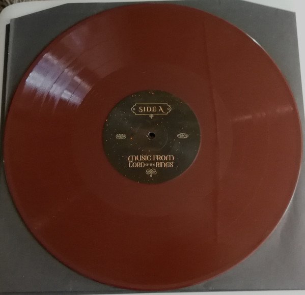 Brown pressed disc showing the side A label