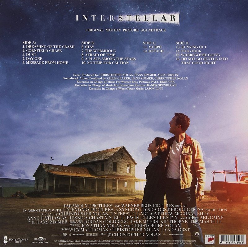 Hans Zimmer - Interstellar (OST) (2LP) [2015] Vinyl — rear cover