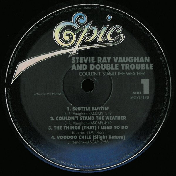 Side 1 Epic record label showing catalogue number MOVLP190