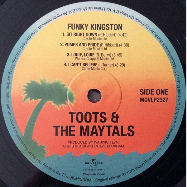 Toots & The Maytals - Funky Kingston (LP) Vinyl - Side One Record Label