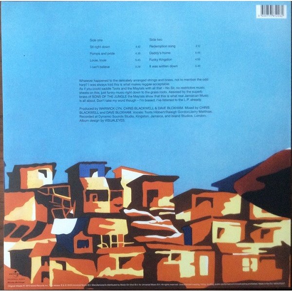Toots & The Maytals - Funky Kingston (LP) Vinyl - Rear Sleeve With Tracklist And Credits