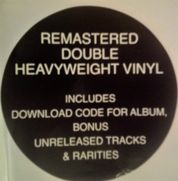 Oasis Definitely Maybe sleeve sticker, remastered double heavyweight vinyl