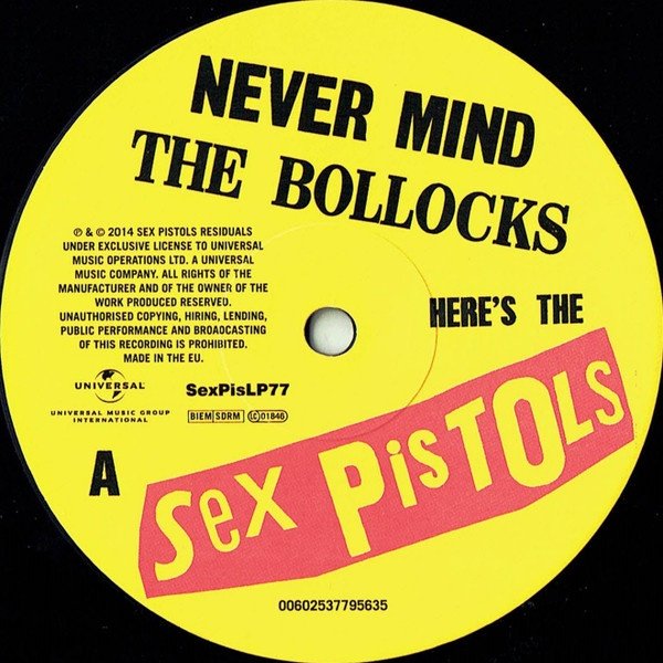 180g black vinyl record, side A yellow label