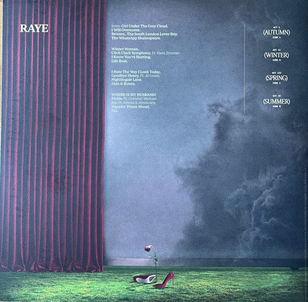 Raye - This Music May Contain Hope. [Gatefold, Marigold Yellow] (2LP) Vinyl, rear sleeve with tracklist