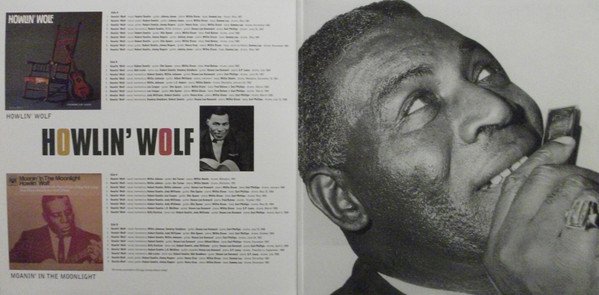 Howlin' Wolf - Howlin' Wolf / Moanin' In The Moonlight 2LP inner spread with original album sleeves and credits