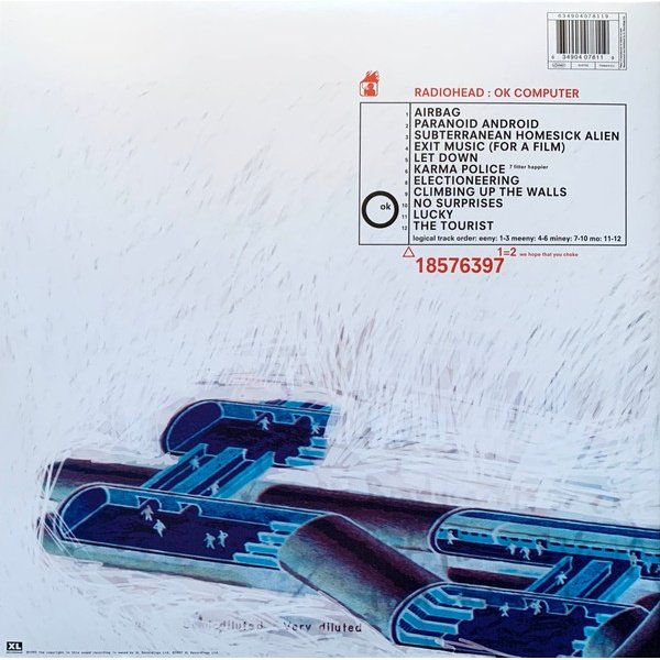 Rear sleeve with the twelve track listing