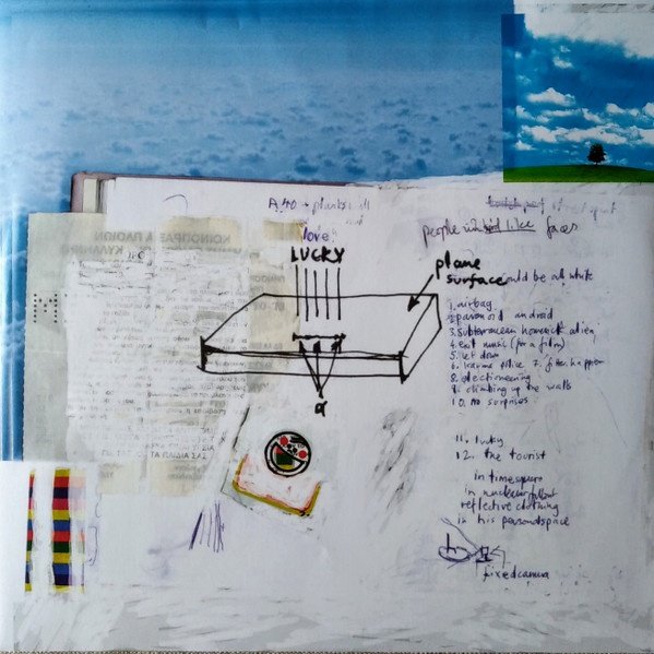 Inner sleeve artwork with handwritten track listing