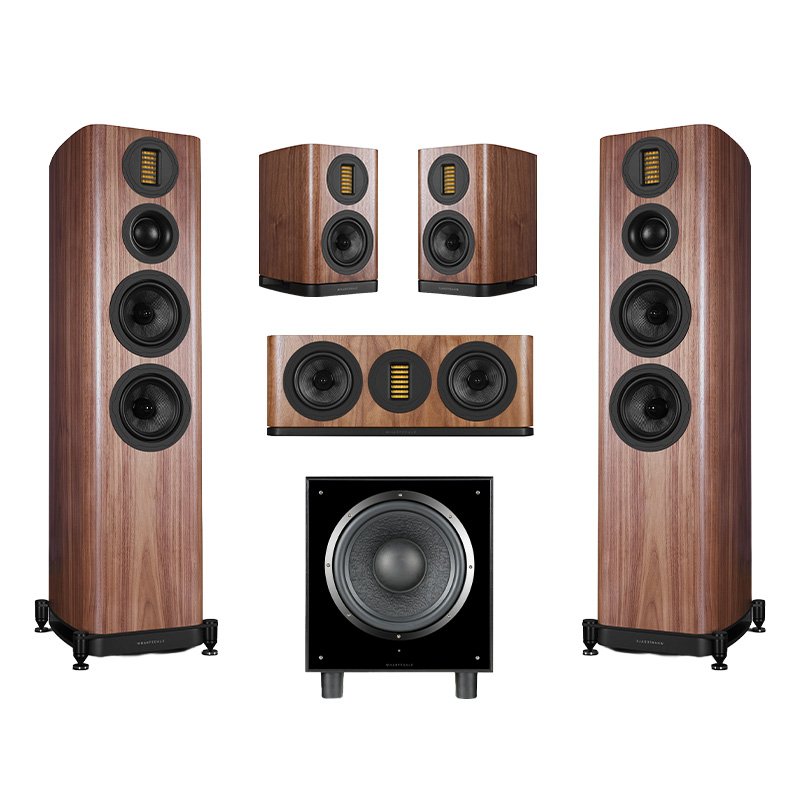 Wharfedale Evo 5.4 with Evo 5.1 5.1 Speaker Package Walnut