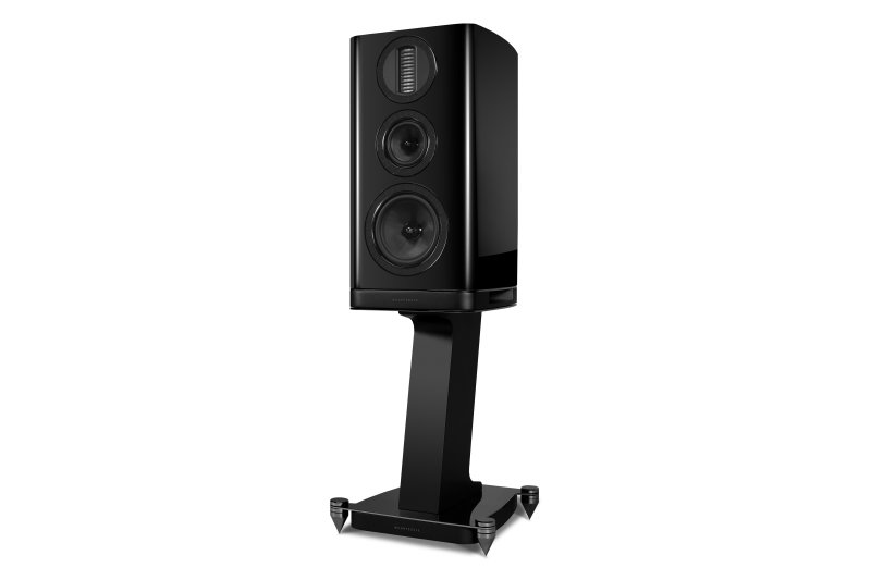 Wharfedale Aura 2 Hi-Gloss Black angled view