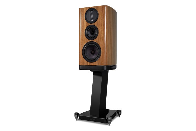 Wharfedale Aura 2 Hi-Gloss Walnut angled view