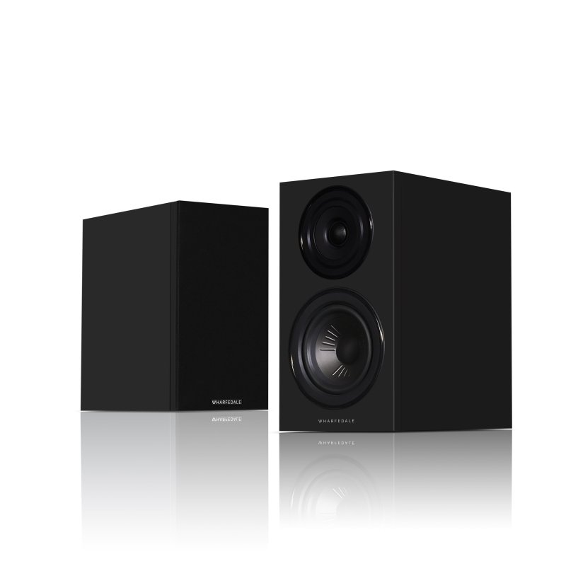 Wharfedale Diamond 12.1i Bookshelf Speakers Black pair, grilles off