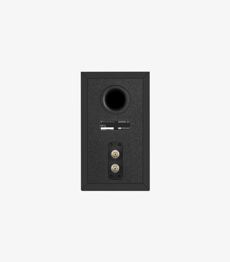 Wharfedale Diamond 12.1i Bookshelf Speaker Black rear panel with port and binding posts