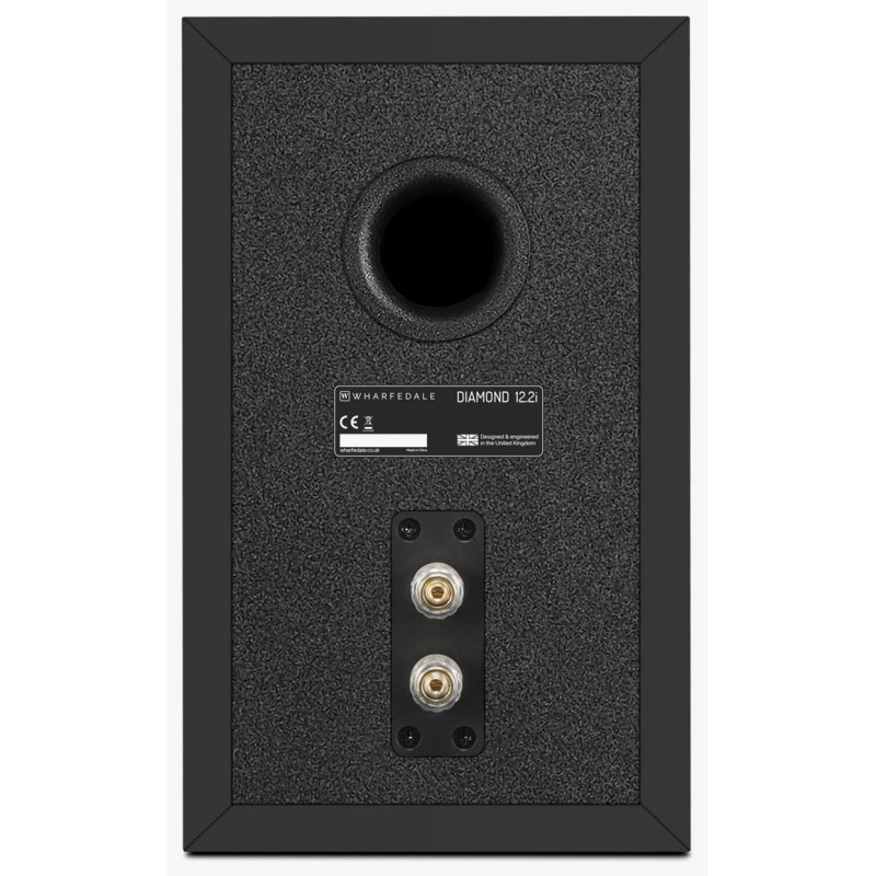 Wharfedale Diamond 12.2i Bookshelf Speakers Black (Pair) - rear panel