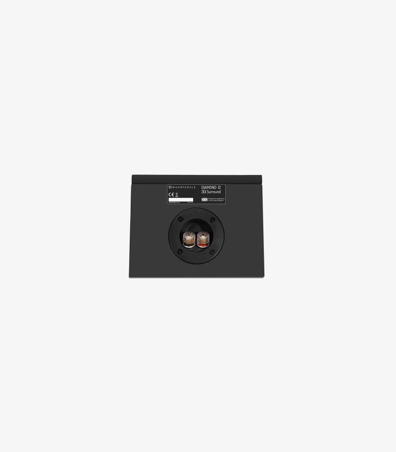 Wharfedale Diamond 12 3Di Atmos Speakers Black (Pair) - Rear Panel