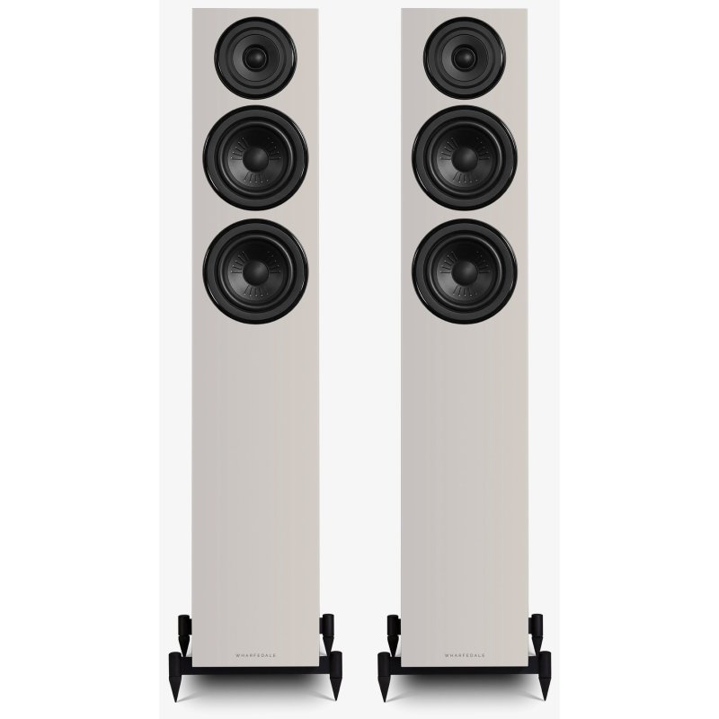 Wharfedale Diamond 12.3i Floorstanding Speakers Stone Grey pair front view