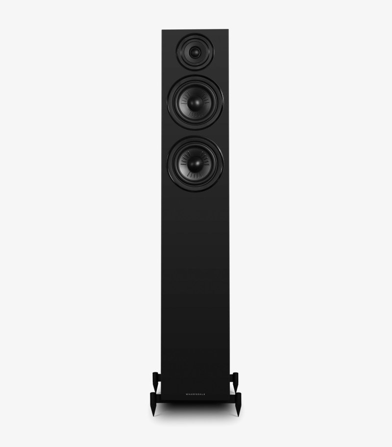 Wharfedale Diamond 12.4i Floorstanding Speakers Black (Pair) - front view