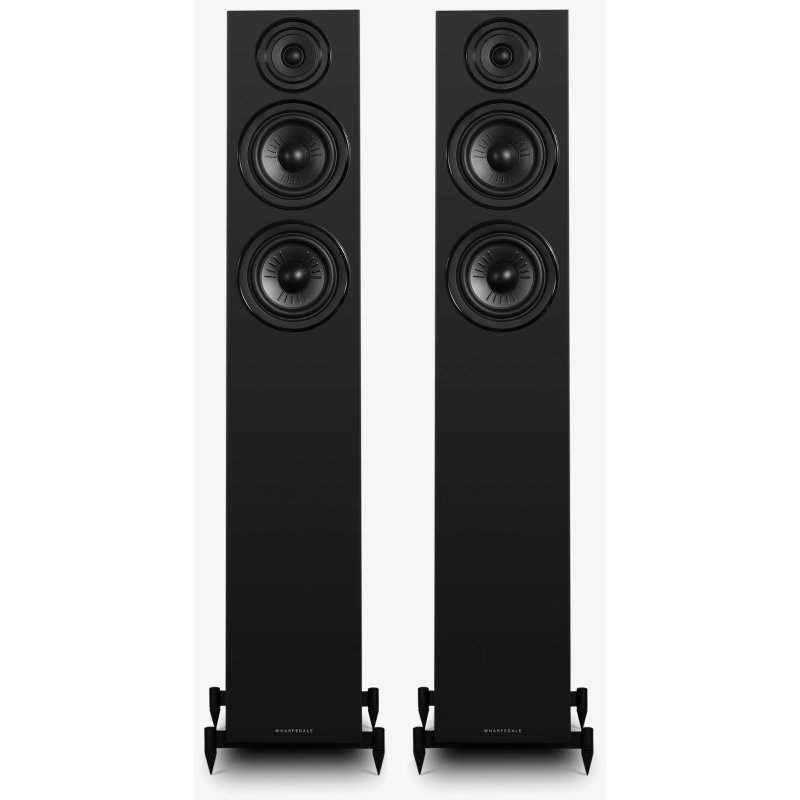 Wharfedale Diamond 12.4i Floorstanding Speakers Walnut (Pair) - pair without grilles