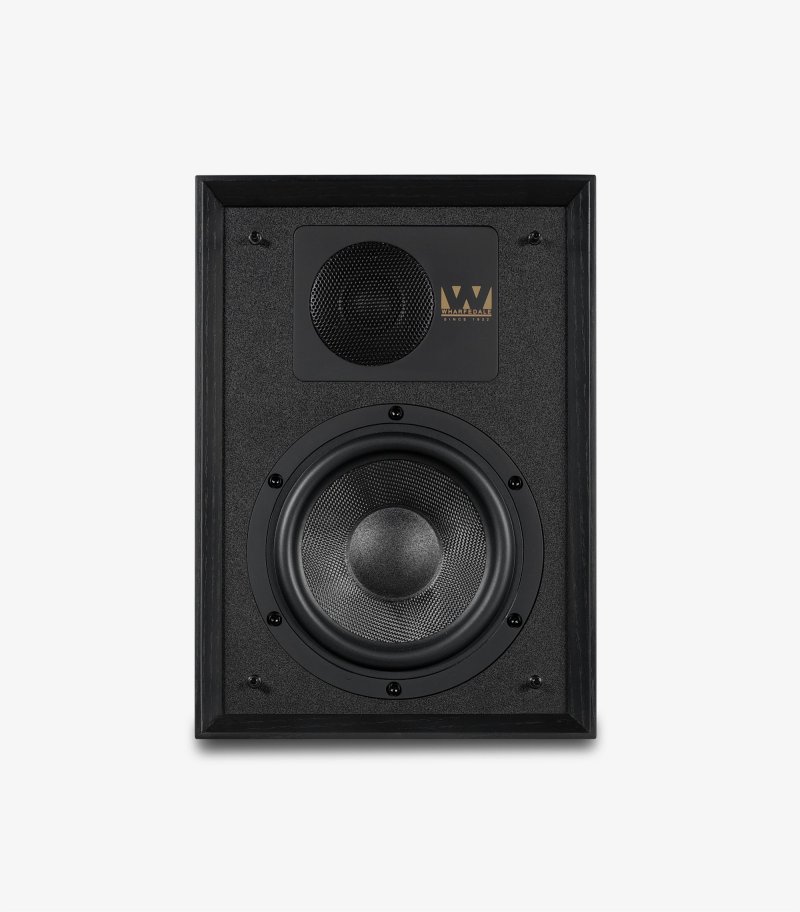 Wharfedale Denton 85th Anniversary Bookshelf Speakers Black Oak (Pair) - Angle View