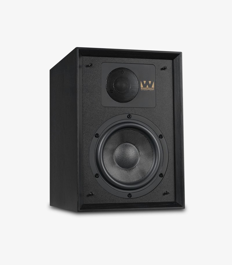 Wharfedale Denton 85th Anniversary Bookshelf Speakers Black Oak (Pair) - Lifestyle