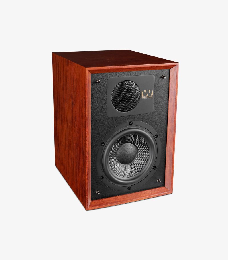 Wharfedale Denton 85th Anniversary Bookshelf Speakers Mahogany Red (Pair) - Lifestyle