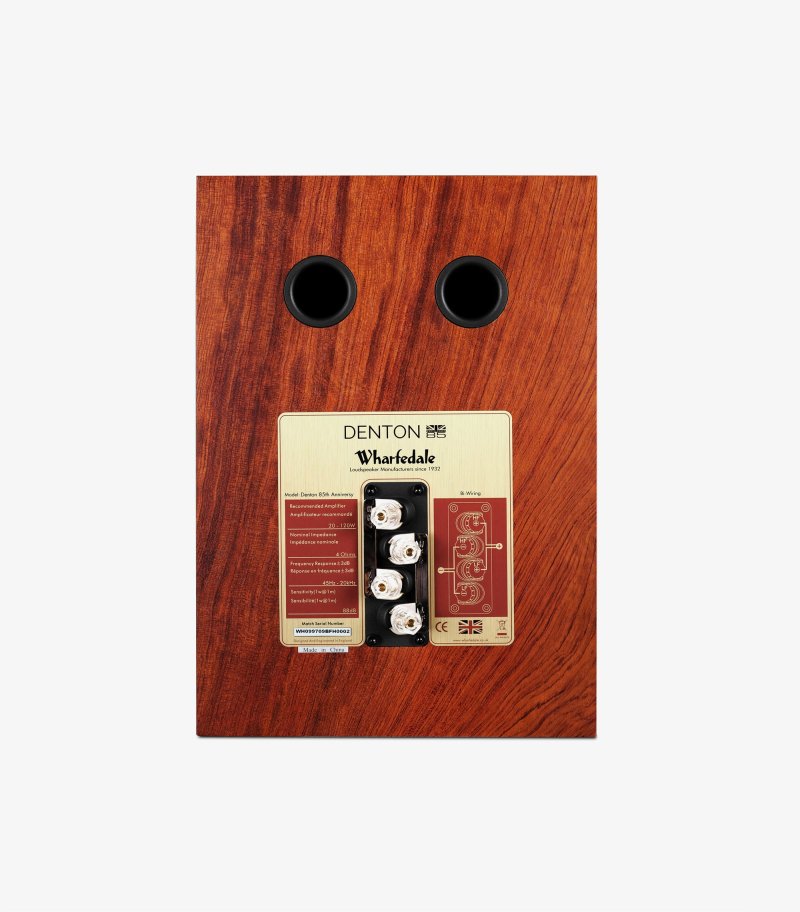 Wharfedale Denton 85th Anniversary Bookshelf Speakers Mahogany Red (Pair) - Side View