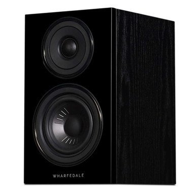 Wharfedale Diamond 12.0 Bookshelf Speakers Black (Pair) — single speaker hero view