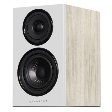 Wharfedale Diamond 12.0 Bookshelf Speaker — Light Oak (side view)