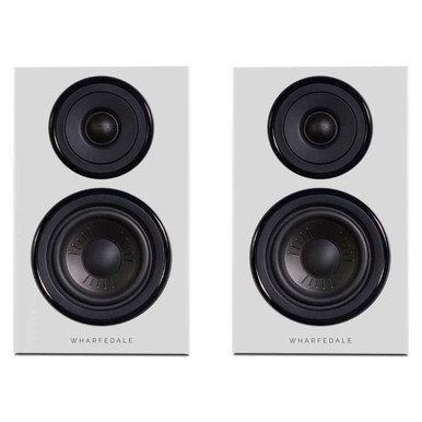 Wharfedale Diamond 12.0 Bookshelf Speaker — Light Oak (front view)