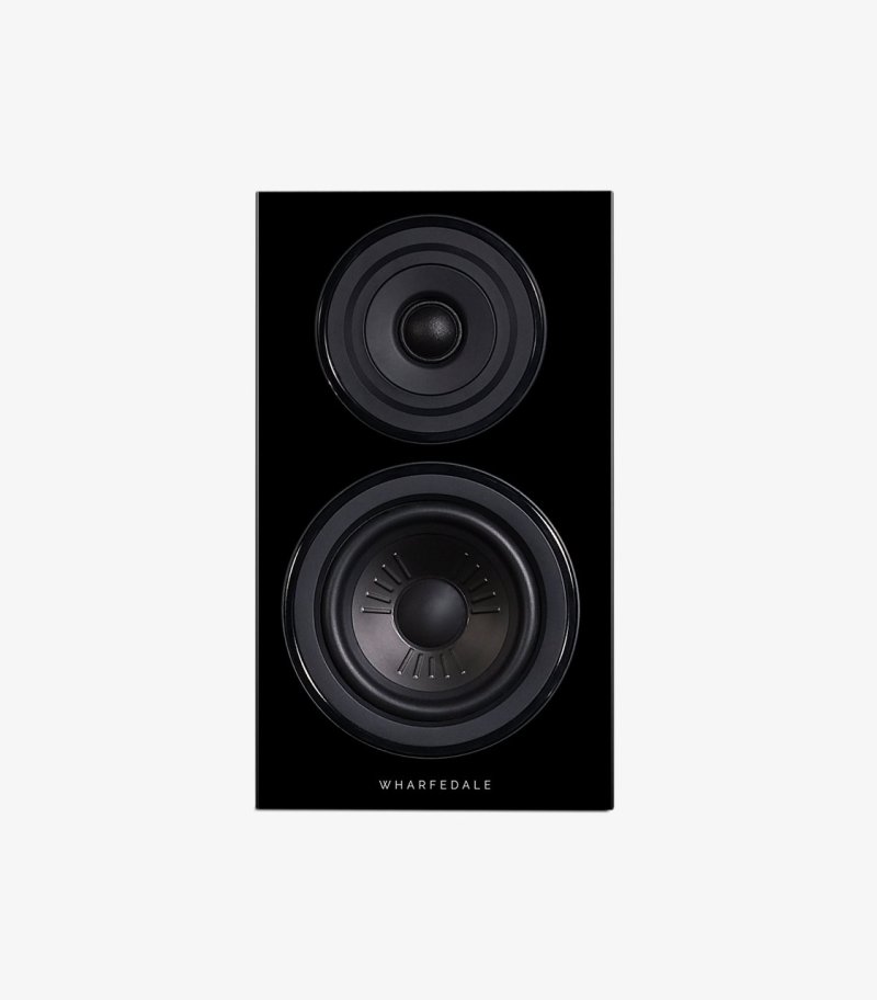 Wharfedale Diamond 12.1 Bookshelf Speakers Black (Pair) — front view