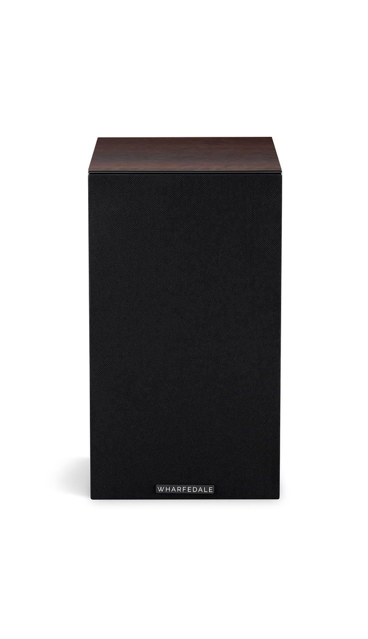 Wharfedale Diamond 12.2 Bookshelf Speakers Walnut (Pair) — front view (grille on)