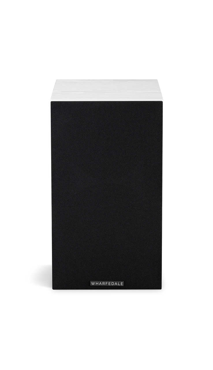 Wharfedale Diamond 12.2 Bookshelf Speakers White (Pair) — front view (grille on)