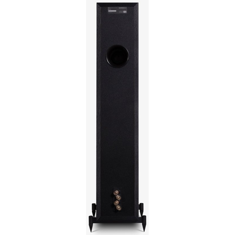 Wharfedale Diamond 12.3 Floorstanding Speakers Black (Pair) — rear panel (binding posts)