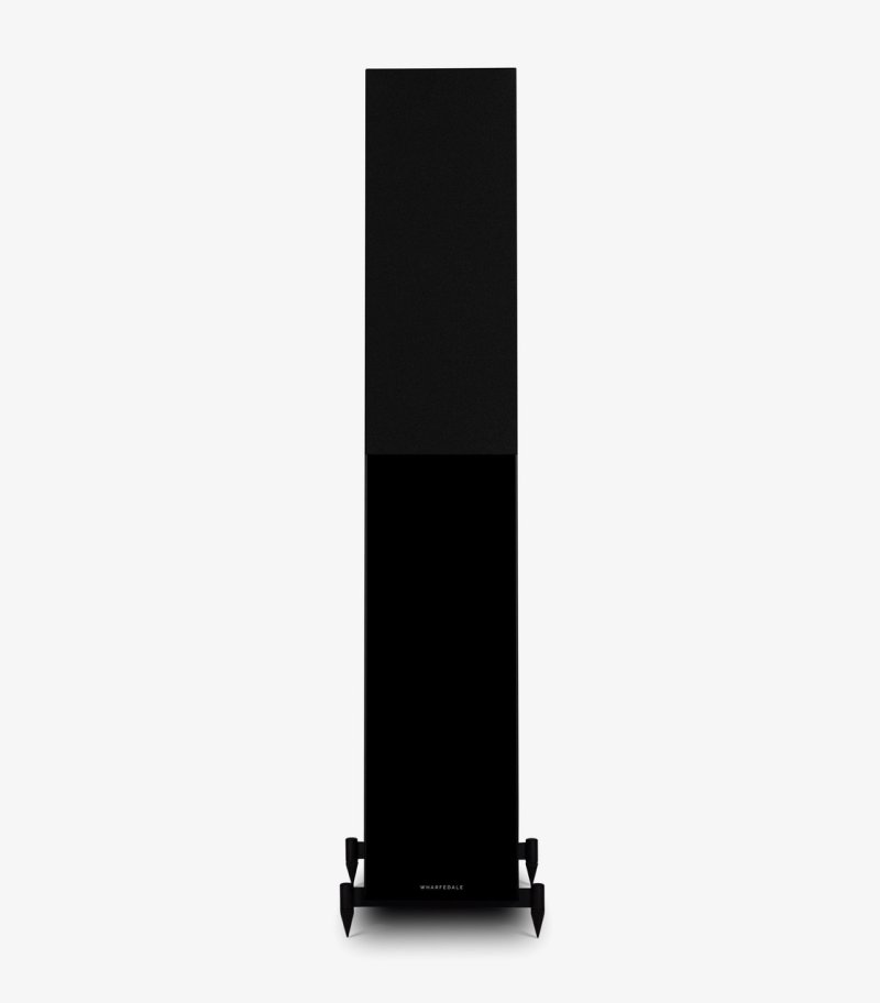 Wharfedale Diamond 12.4 Floorstanding Speakers Black (Pair) — front view (grille on)