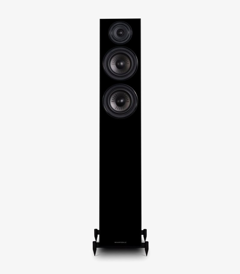 Wharfedale Diamond 12.4 Floorstanding Speakers Black (Pair) — front view