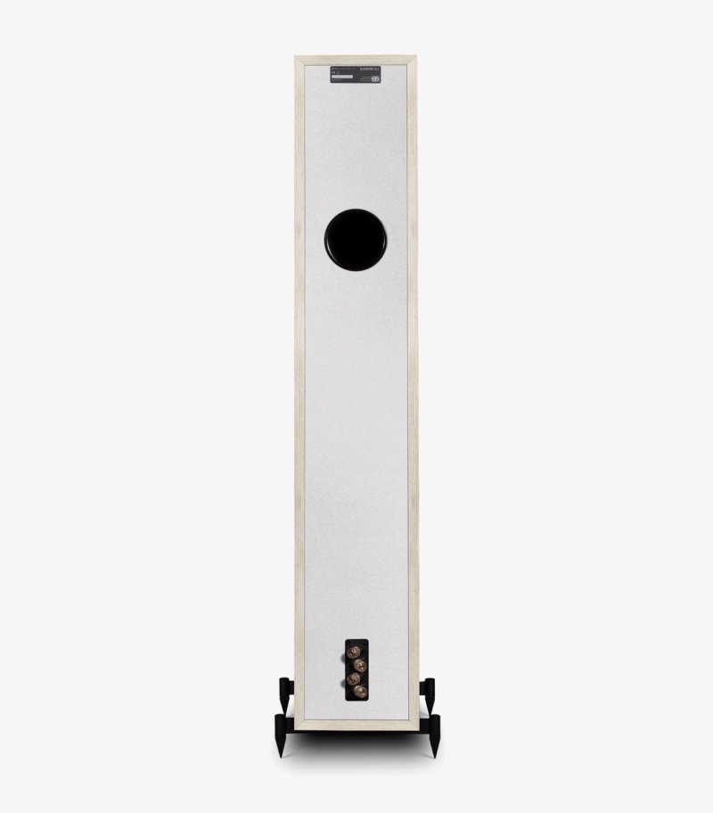 Wharfedale Diamond 12.4 Floorstanding Speakers Light Oak (Pair) — rear panel